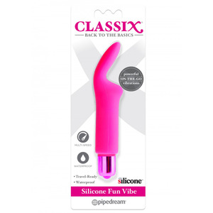 Pipedream - Classix Silicone Fun Vibe Clitoris Vibrator Pink Toys for Her